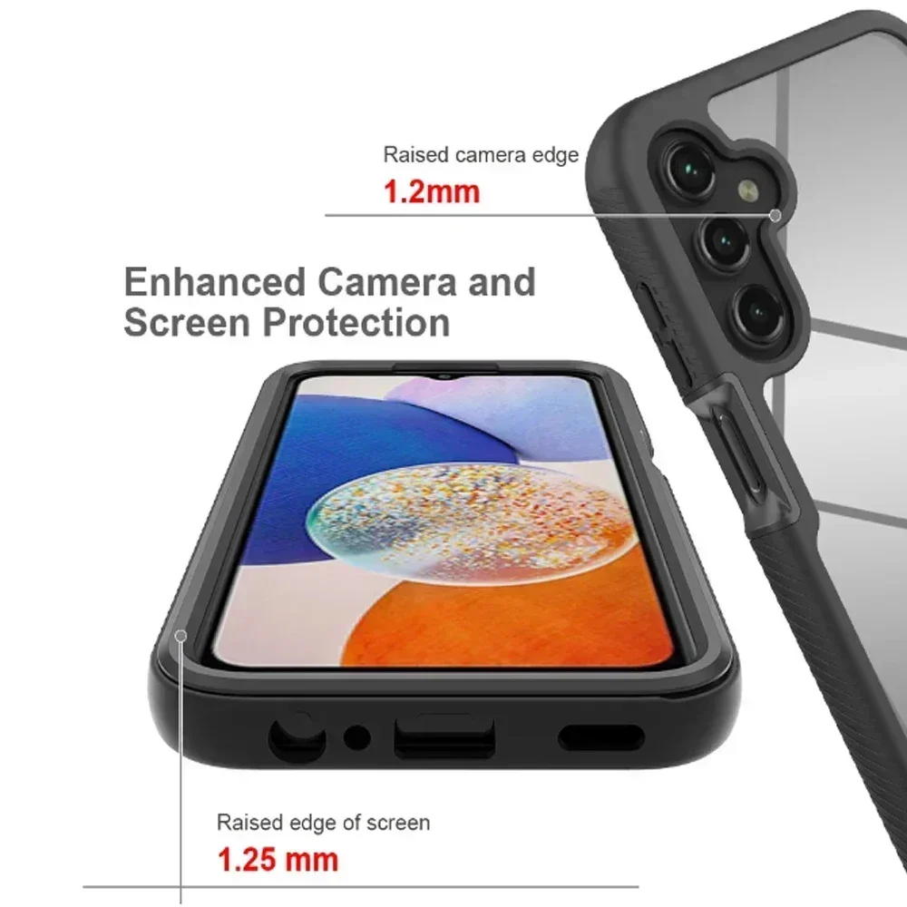 Crystal Clear 360° Protective Case with Screen Film and Bumper Cover