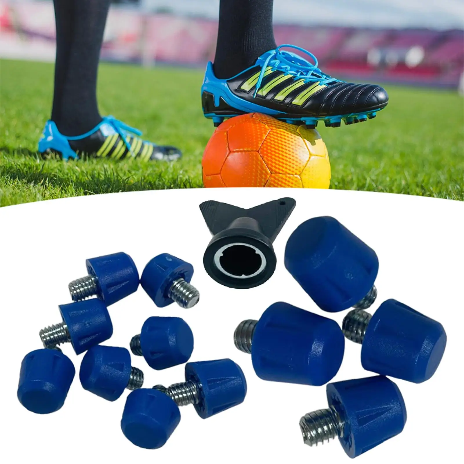 12 Pieces Football Shoe Spikes with Wrench Firm Ground Universal Football Boot Spikes Replacement for Outdoor Sports Competition track shoe spikes