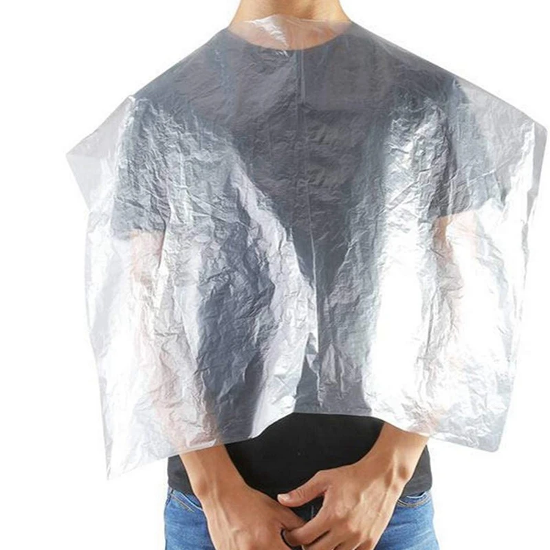 PE Apron 100Pcs Disposable for Barber Hair Salon