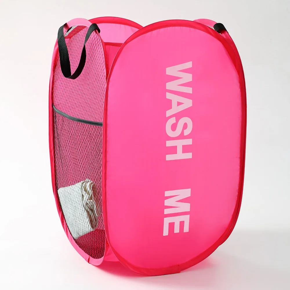 Collapsible Breathable Mesh Laundry Hamper - Space-Saving Portable Basket for Dorm, Travel, and Bathroom Use