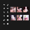 12 Styles Acrylic Nail Stamper Mix Patterns Set, Flowers Butterfly Shape 3D Stamping Tools Mold for Nail Art Decoration 4