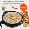 220V Diameter 40CM Round Shape Commercial Electric Skillets Griddle Non-stick Pancake Pan Five Level Firepower Adjustment steak 3