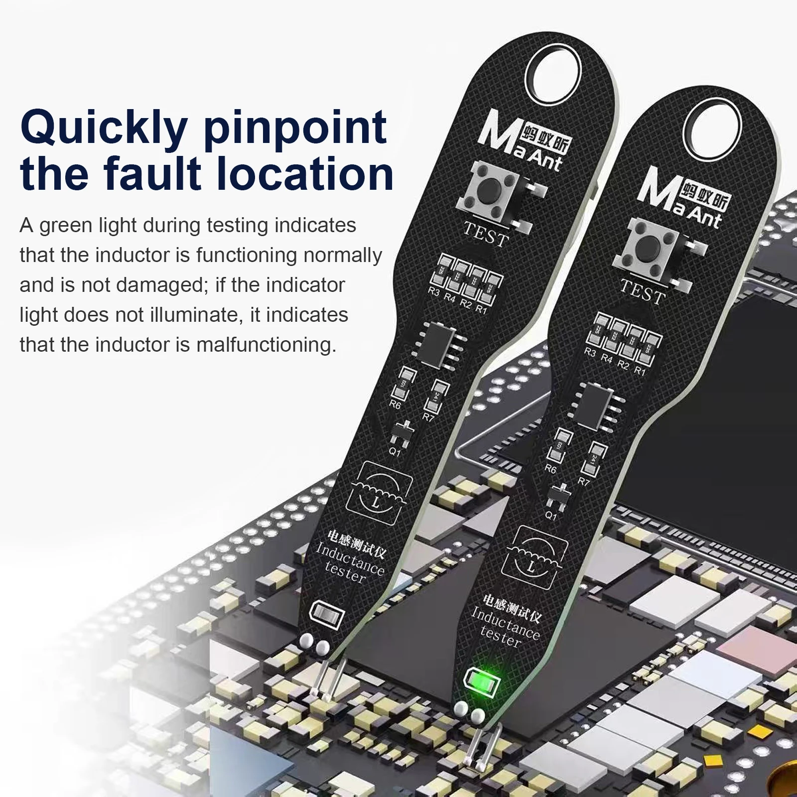 Motherboard Coil Tester Inductance Detector Tool for PC Repair Electromagnetic Induction Quick Fault Check Tool Inductor Tester