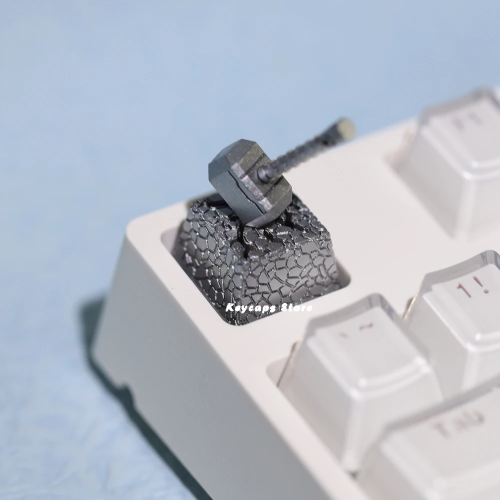 Tecla Personalizada para Interruptor mx 2in Martelo de Resina Thor Mecânica Clássica Retro Transparente Terno Botão Esc - Imagem 6