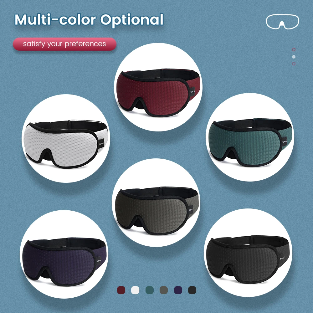 3D Sleeping Mask 100% Blackout Blindfold Sleep Mask for Eyes Smooth Sleep Eye Mask Sleeping Aid Eye Mask for Travel Slaapmasker