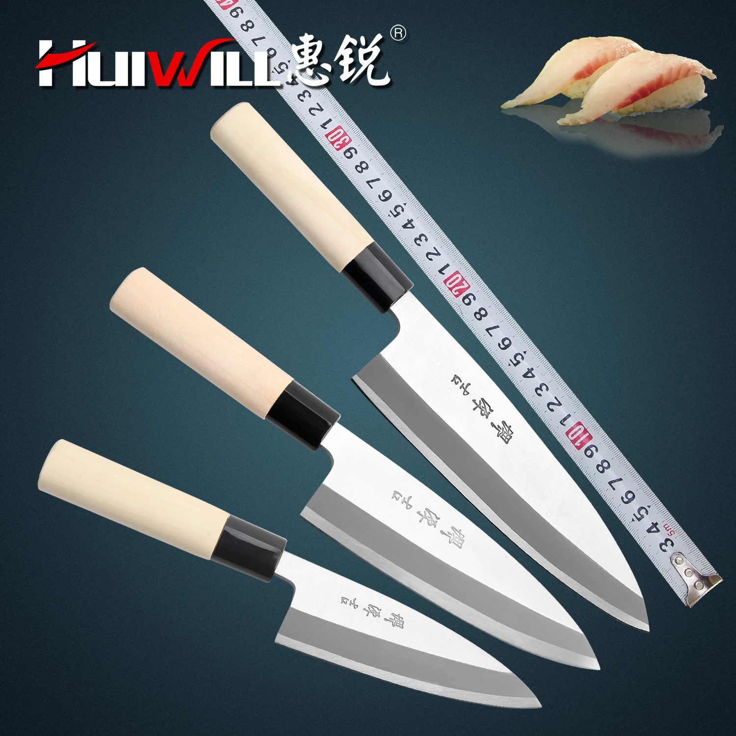 

Luxurious Professional Deba Knife Fish Knife Japanese Sashimi Sushi Salmon Beef Knife Cooking Cleaver Knives