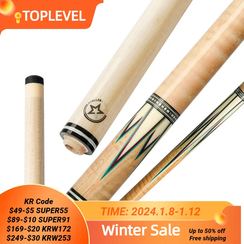 KONLLENCaromBilliardsCueRealInlayLowDeflection3CushionCarom