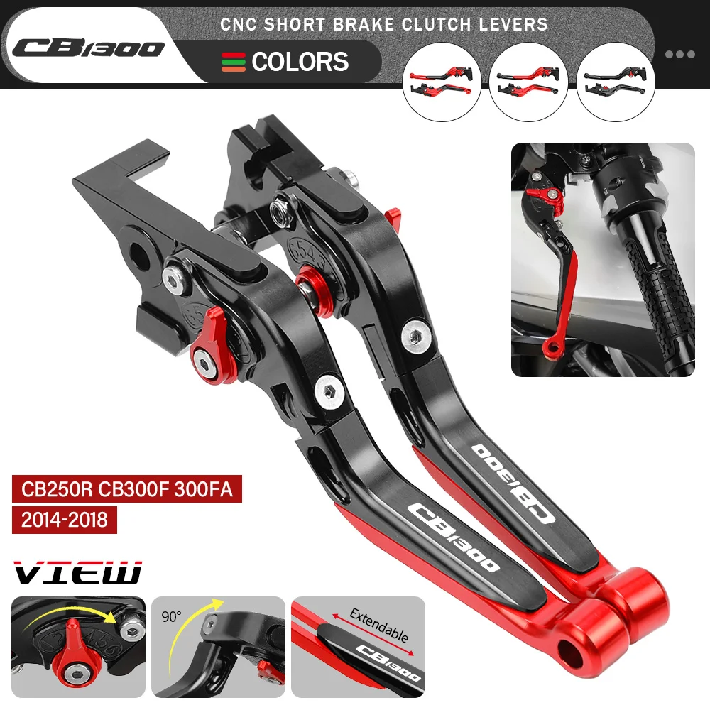 

For HONDA CB250R CB300F 300FA 2014 2015 2016 2018 Motorcycle Accessories Adjustable Brake Clutch Levers Folding Handle Lever