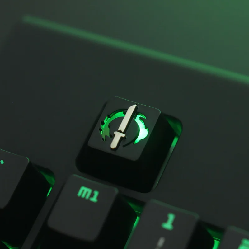 Liga de Alumínio Teclado Mecânico Chave Cap 1pc para Csgo ow Dota Pubg Wow Lol r4 Altura Alívio Estereoscópico - Imagem 6