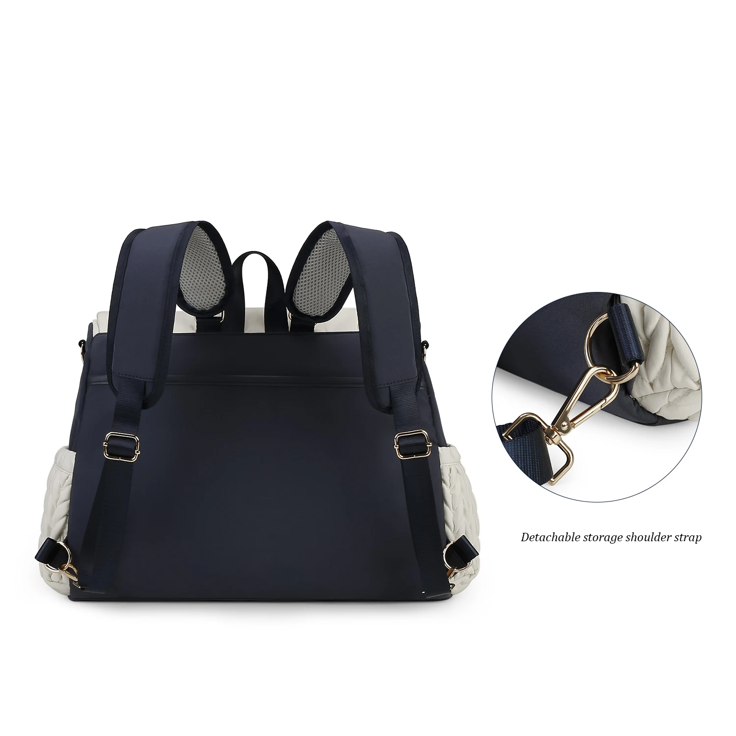 Mommy bag, single shouldermultifunctional. Mommy bag, detachable straps, large capacity 3