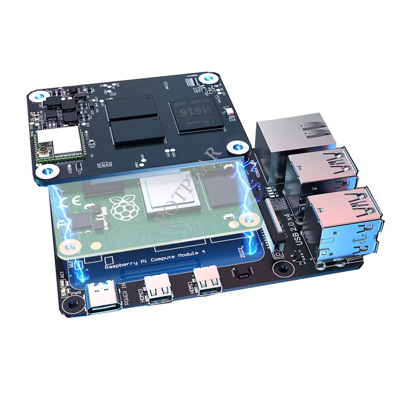 

Raspberry Pi Compute module 4 Core board CB1 CM4 to Pi4 Adapter expansion board Compatible with PI4B Size