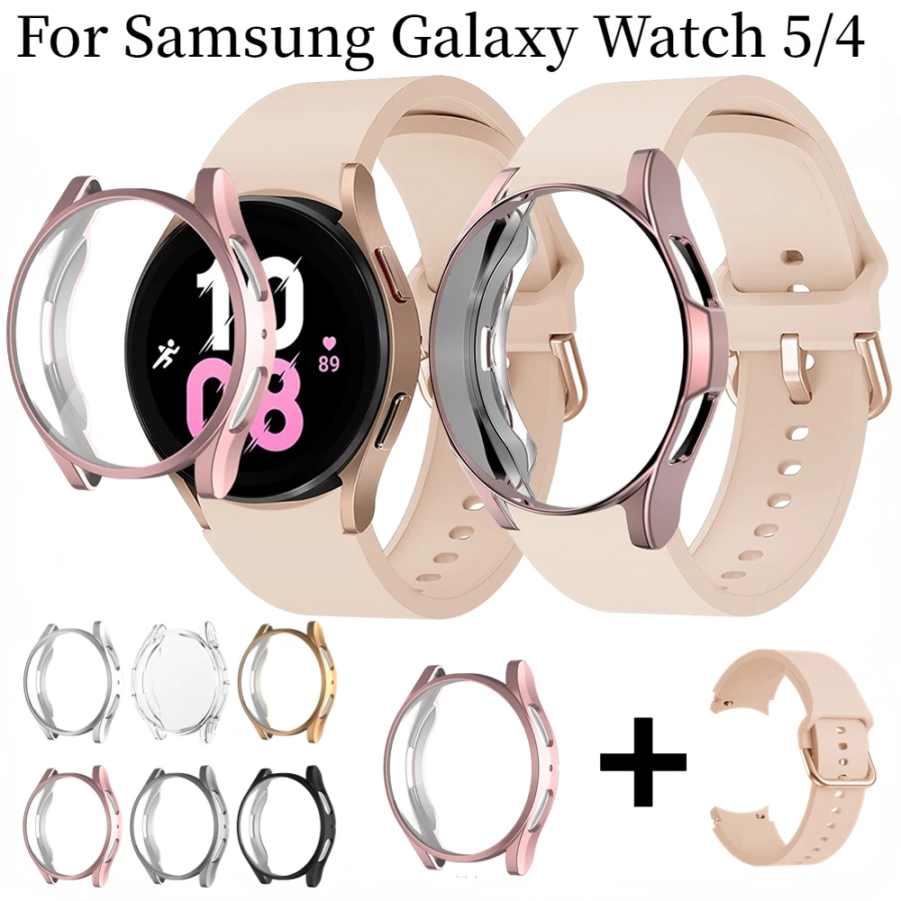 Bracelet Silicone + Étui Tpu Pour Samsung Galaxy Watch 5, 44mm 40mm/4