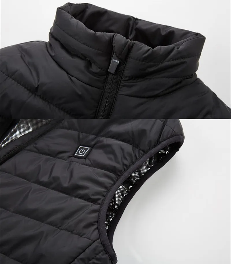 New Men'S Fashion Versatile Electric Heating Intelligent Constant Temperature Heating Warm Vest Winter Nine Zone Heating Coat
