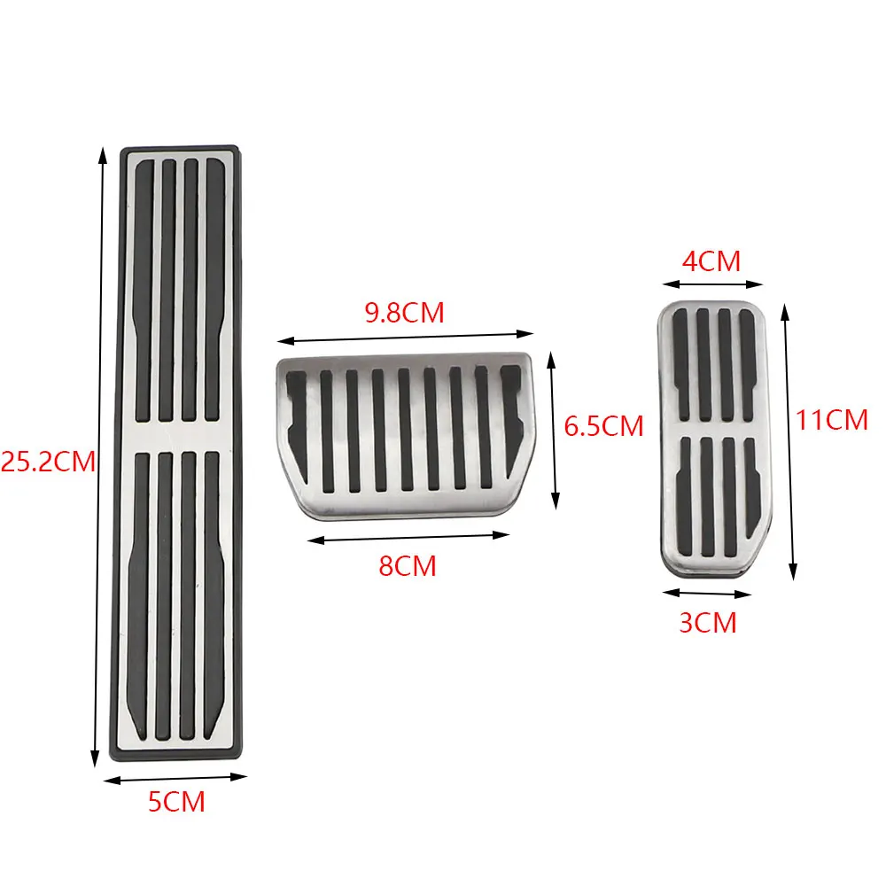 Stainless Steel Car Foot Rest Pedal AT Pedals Cover for Jaguar XE XF E-Pace F Pace Range Rover Velar-LHD