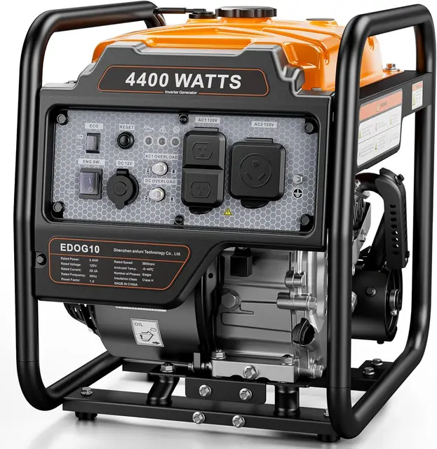 4400 Watt Open Frame Inverter Generator Gas Powered RV Ready ECO Mode 1