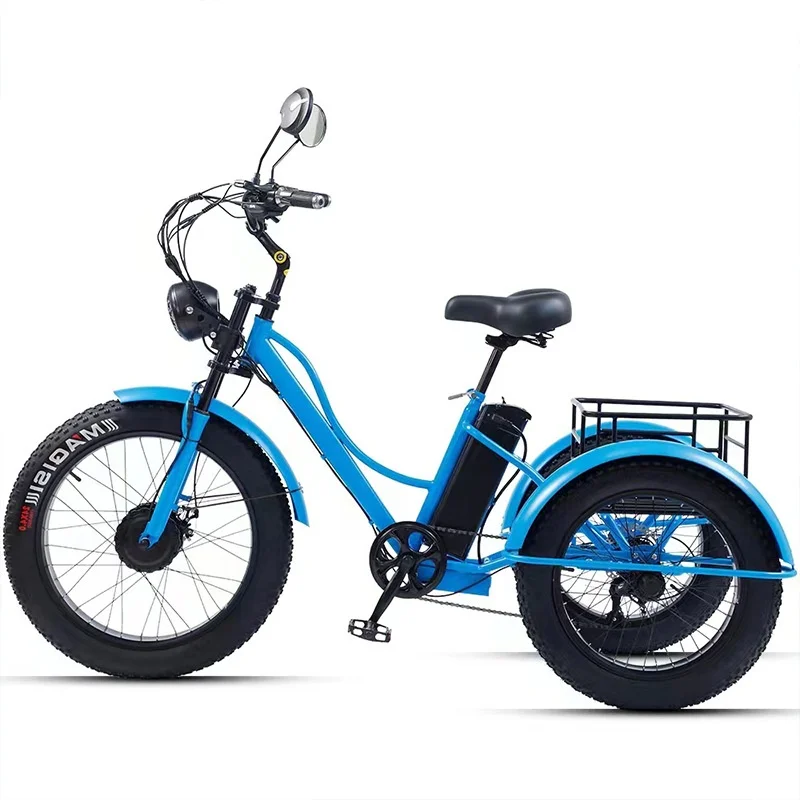 Vélo électrique adulte gros pneu montagne pour homme 48V 750W Tricycle