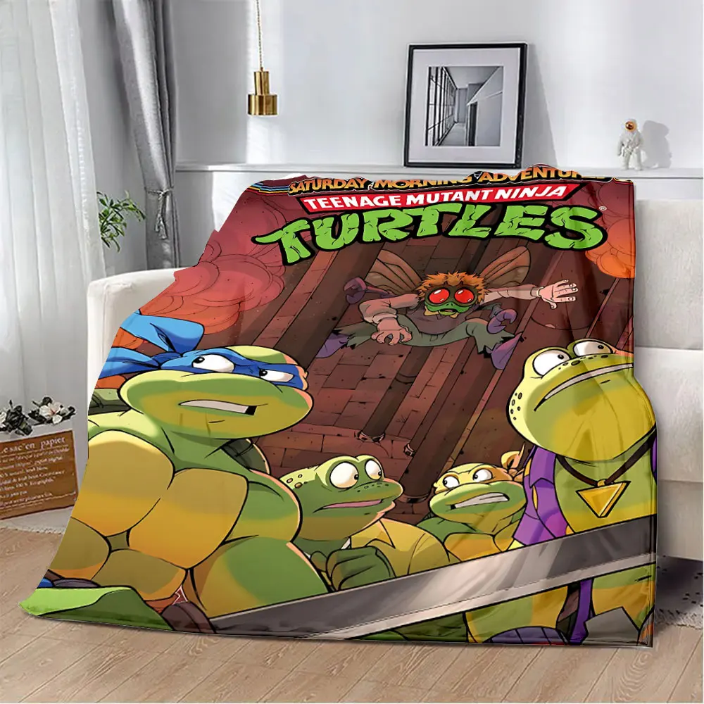 N-Ninja Turtles Printed Blanket Picnic Blankets Warm Blanket Soft and Comfortable Blanket Home Travel Birthday Gift 3