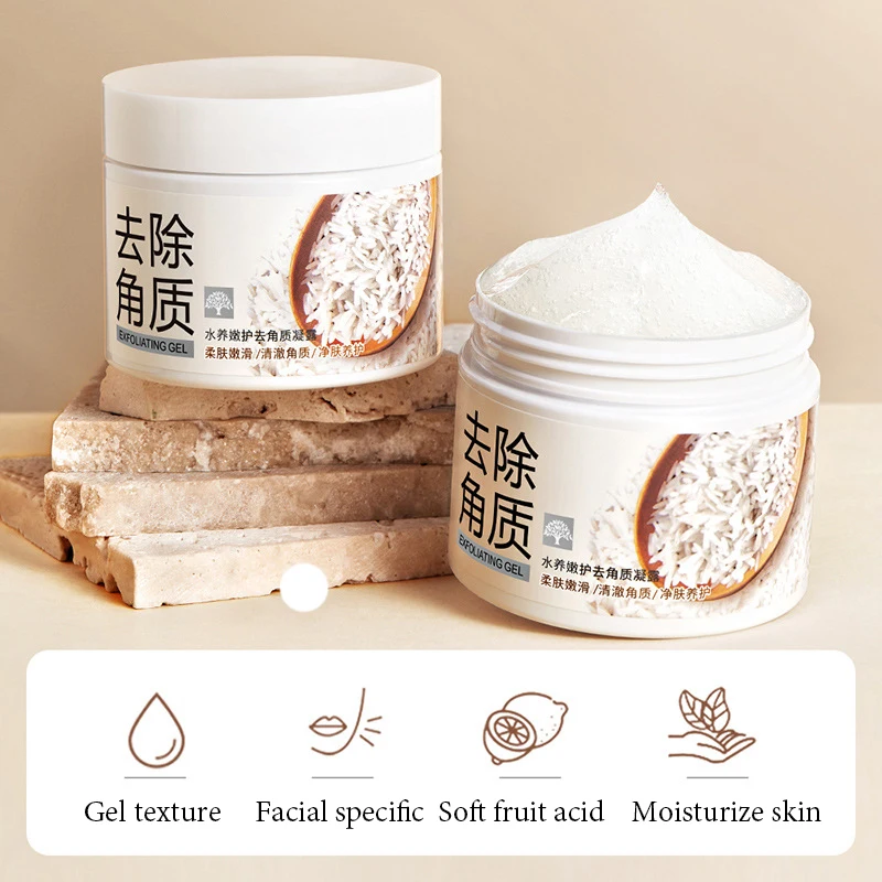 Facial Exfoliant BIOAQUA White Rice Face Exfoliating Gel Moisturizing Nourishing skincare Facial Scrub Face Cream