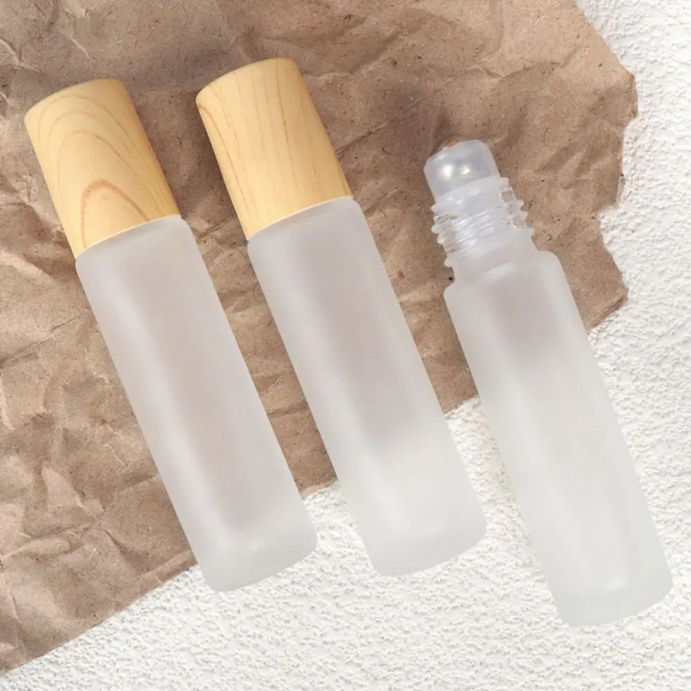 Flacone Roll-On Da 5Ml Da 10Ml Flacone A Sfera In Legno Mini Riutilizzabile Semplice Bottiglie Vuote Di Olio Essenziale Di Olio Per Labbra Da Viaggio