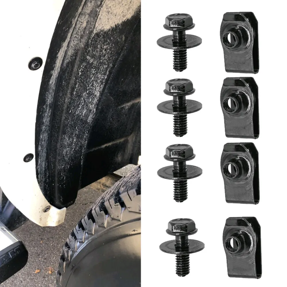 Lot De Clips Et Boulons Pour Carrosserie Auto - Fixation Pare-éclaboussures, Garde-boue M6