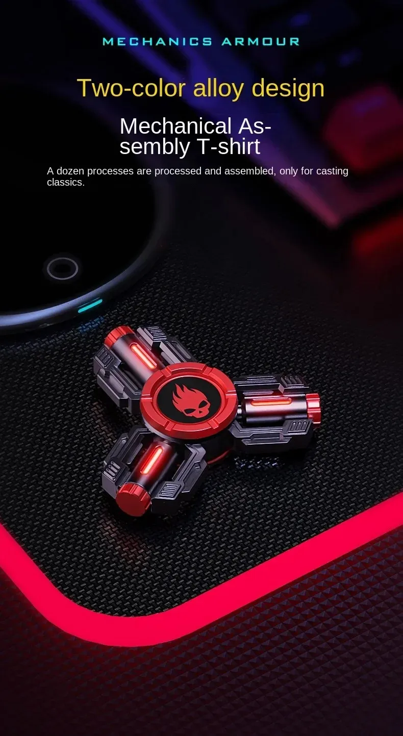 Fidget spinner de metal luminoso brinquedo antistress para adhd_voghion.com