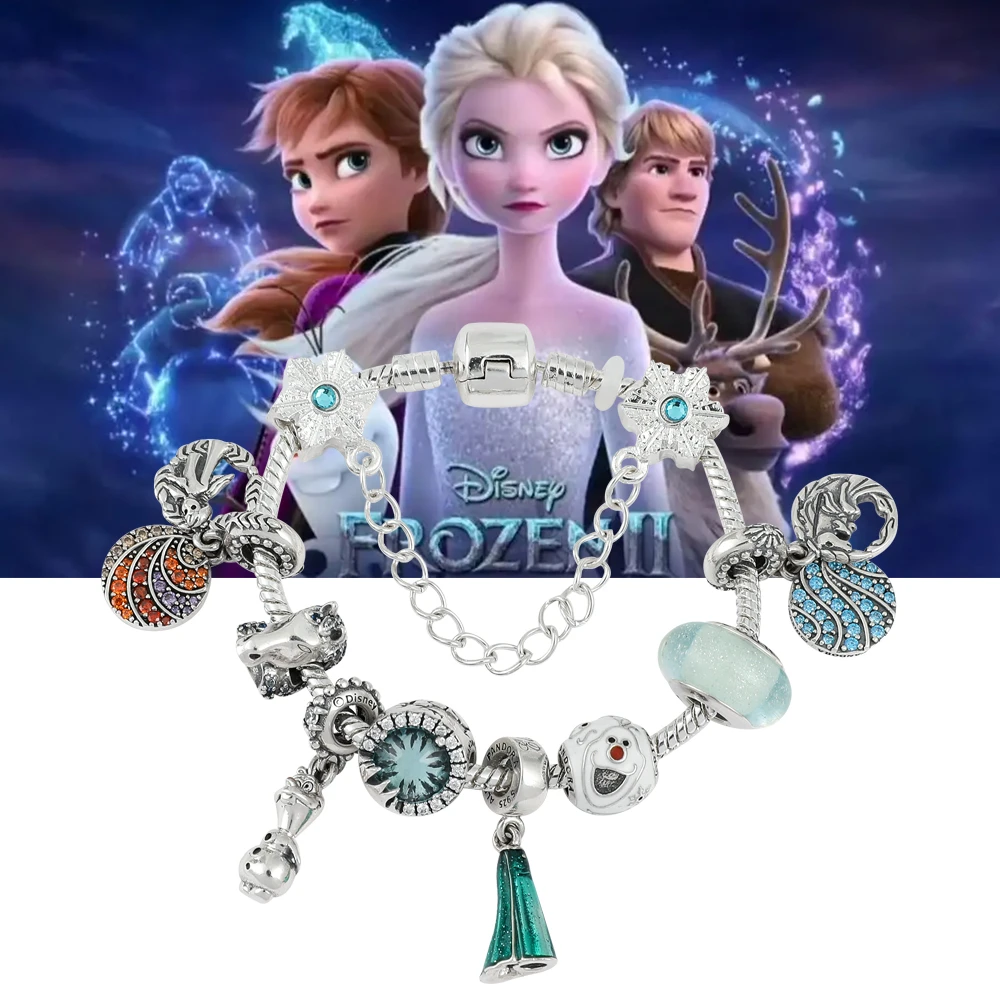 Disney Bracelet For Girls Accessories Frozen Jewelry For Women Bracelet  Disney Princess Accessories Alloy Pendant Gife| | - AliExpress