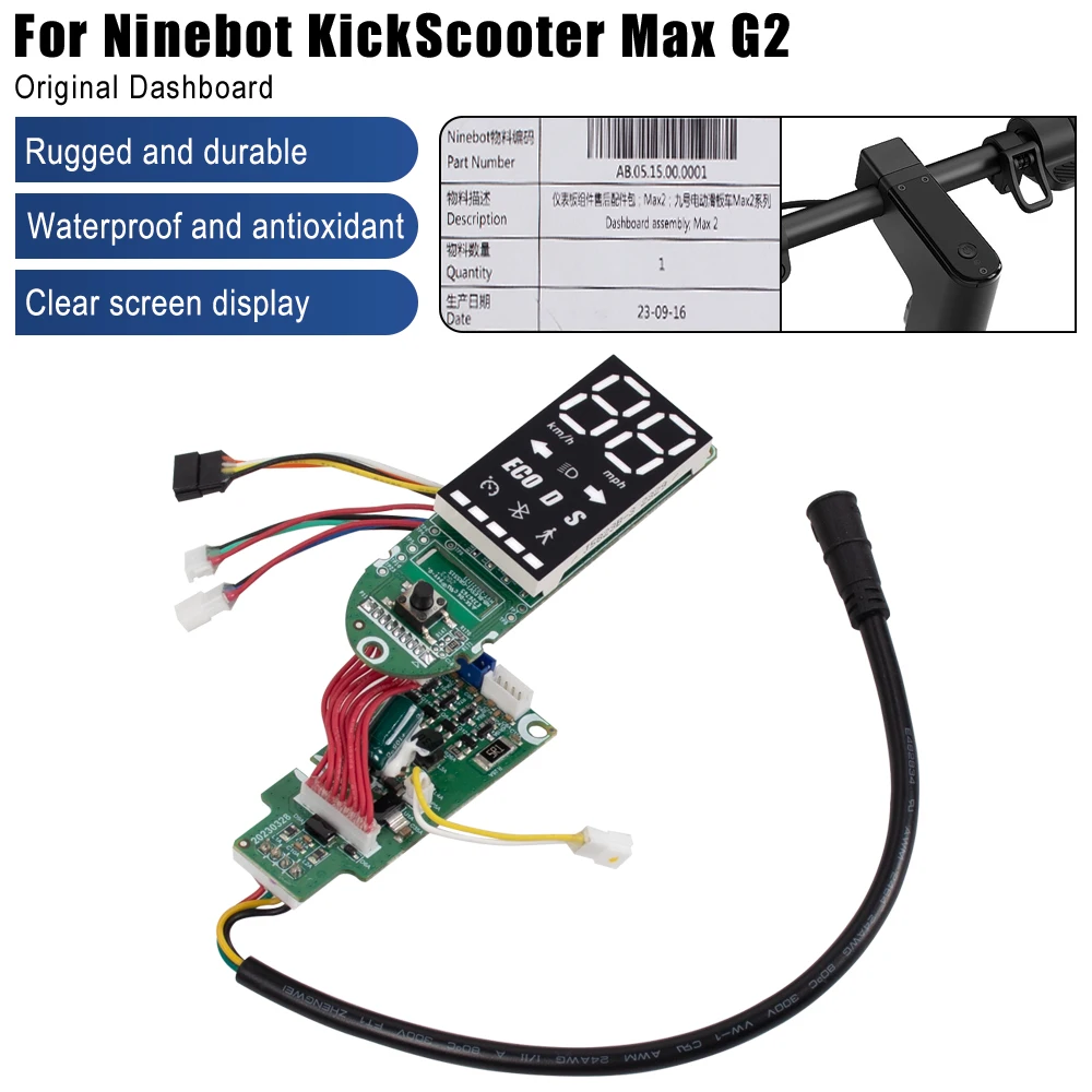 Original Dashboard For Ninebot Max G2 Electric Scooter KickScooter LED  Display Bluetooth Board Motherboard Parts - AliExpress 18 ダッシュボード、Ninebot 用、最大 G2 電動スクーター KickScooter LED ディスプレイ Bluetooth ボ