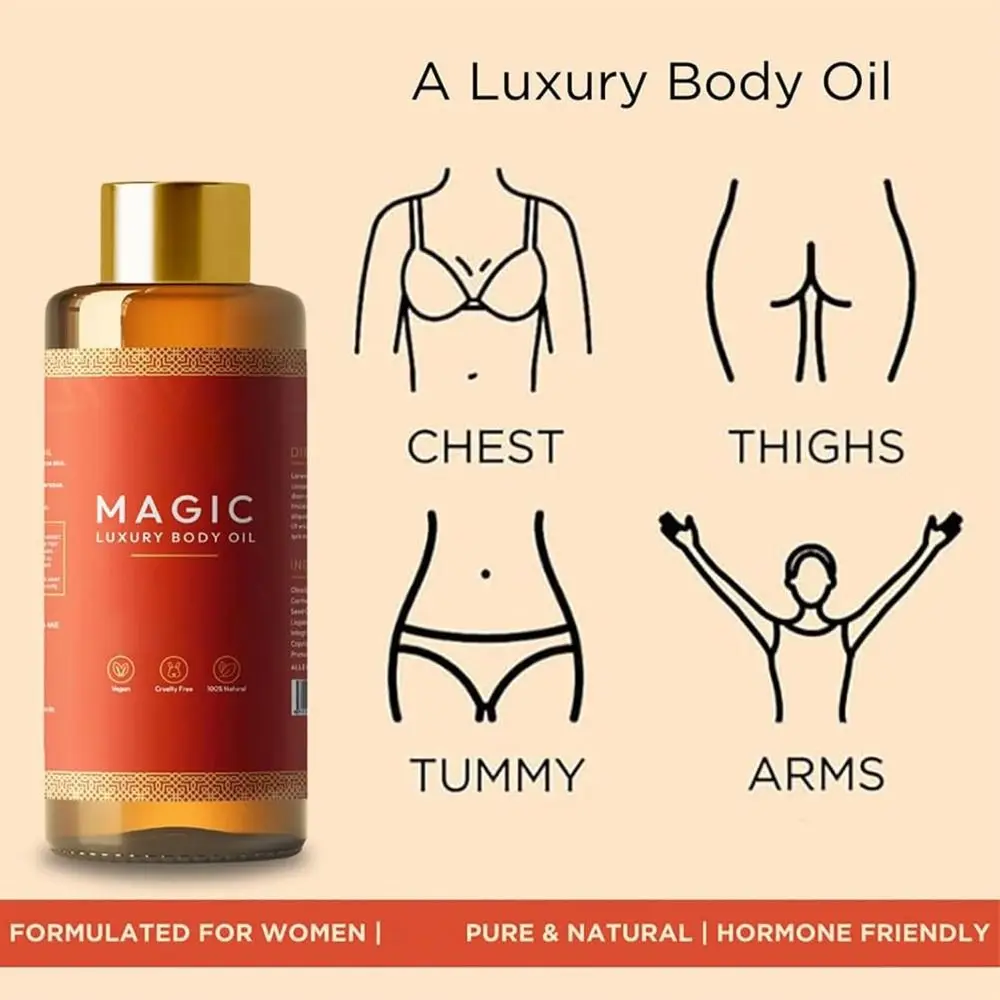 100ml Plumps Magic Body Oil Firms Tightens Magic Body Firming Oil Chest Thighs Hydrates Skin Moisturizer