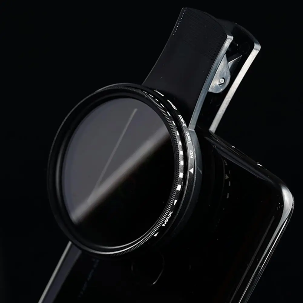 37mm 52mm Phone Lens Filter With Clip For Smartphone Universal ND2-400 Variable Filter For Mobile Phone Camera Lens iPhone