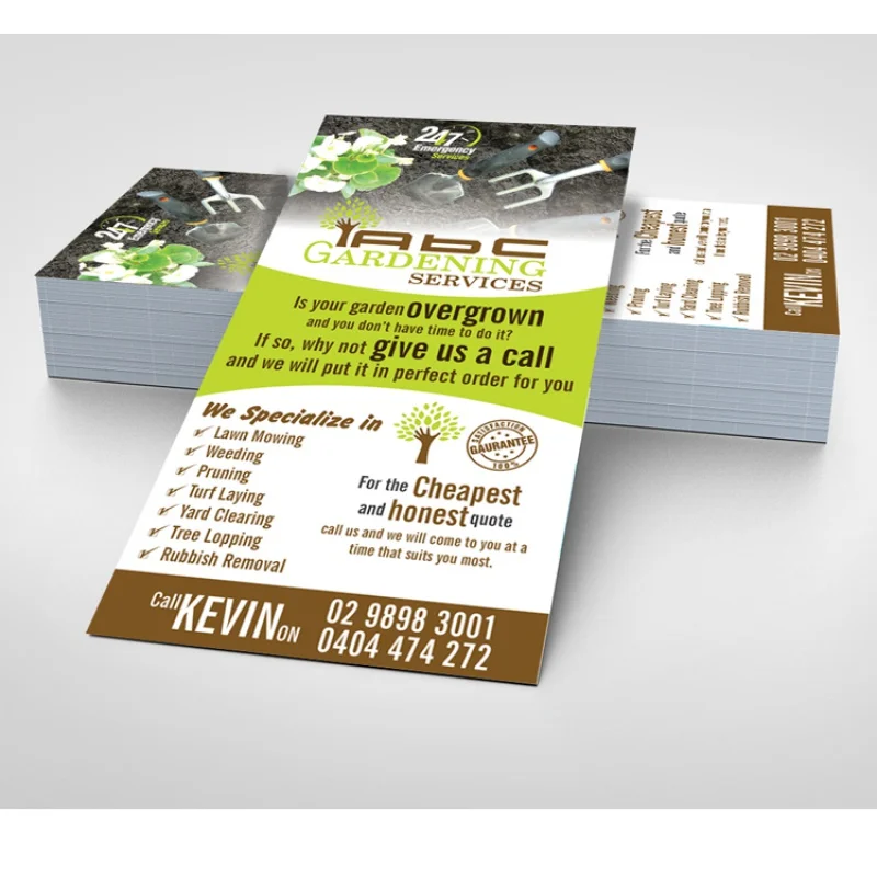 Custom  Fast Shipping Half Fold Brochures Leaflets Posters Service DL flyer printing