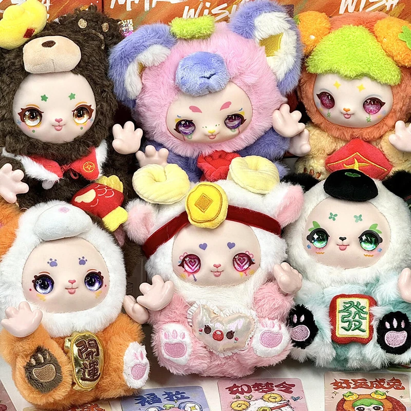 

Kimmon Make A Wish Series Action Figure Kawaii Plenty of Money Plush Dolls PVC Figurine Collection Model Kids Surprise Gift Toys