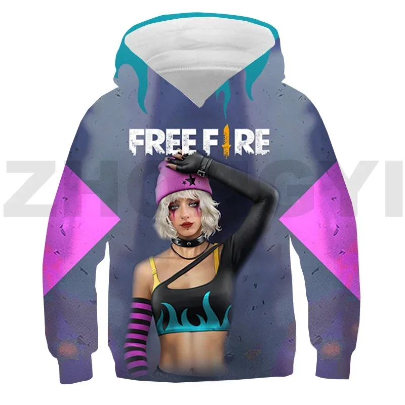 Game Free Fire Garena 3D Hoodie Boys Girls Harajuku Oversized Sweatshirt Gun Game Japanese Streetwear Kid Lounge Wear,zip up hoodie,sweatshirt jacket,fleece hoodies,print hoodies