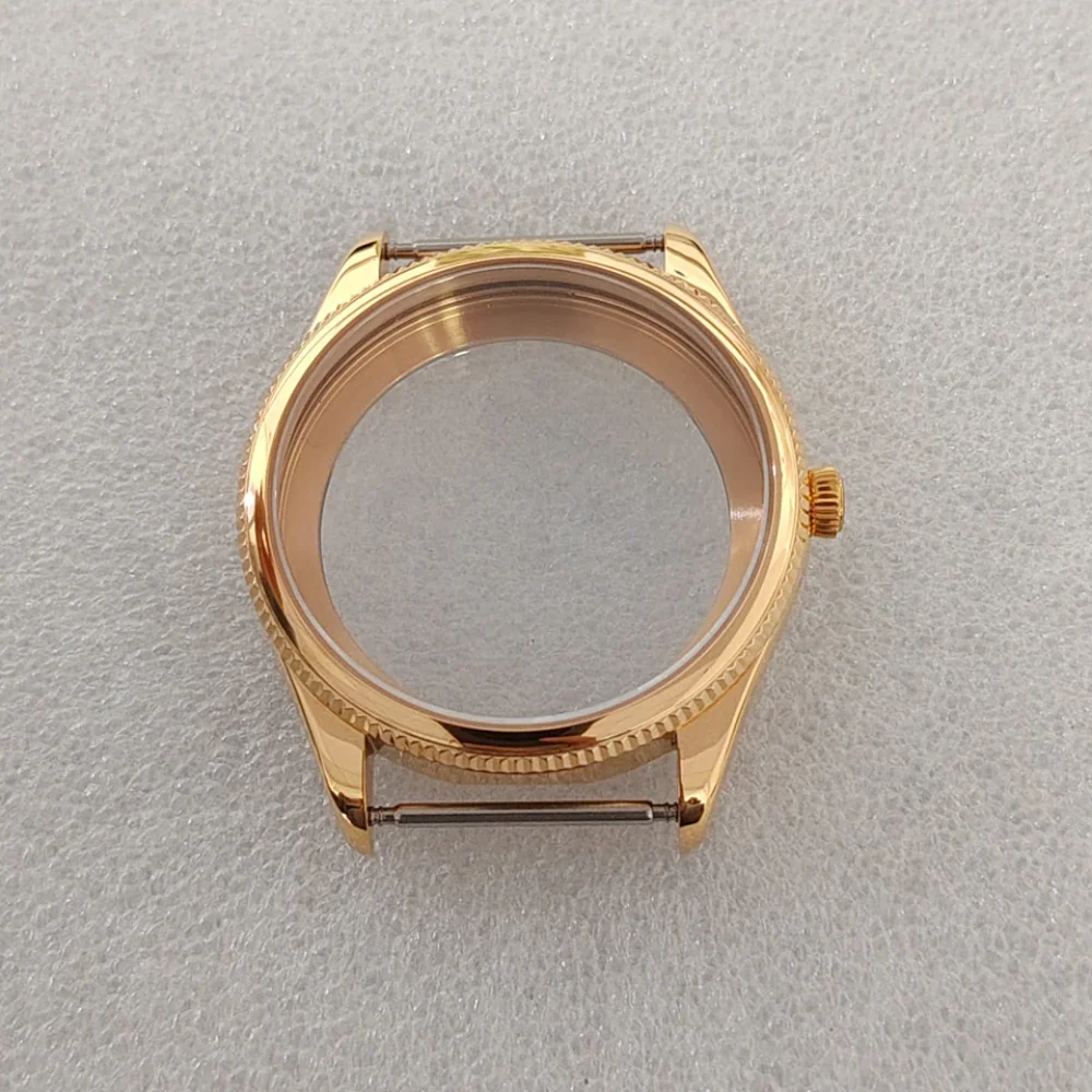 Stainless Steel Polished 42.5mm Watch Case for Manual Mechanical Movement Watches (Fits 37mm Dial)