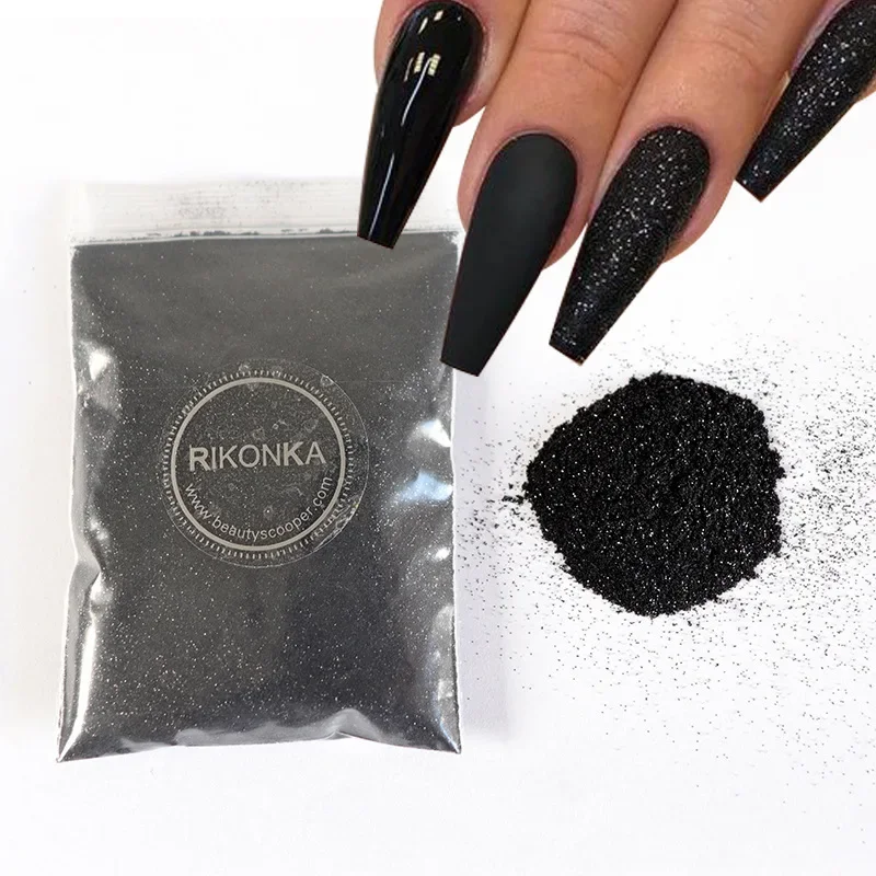 Nail Decoration 1 Box Shiny Iridescent Glitter Sugar Sand Powder for Nails 3D Acrylic Flowers Design White Black Sequins Nail Art Decoration