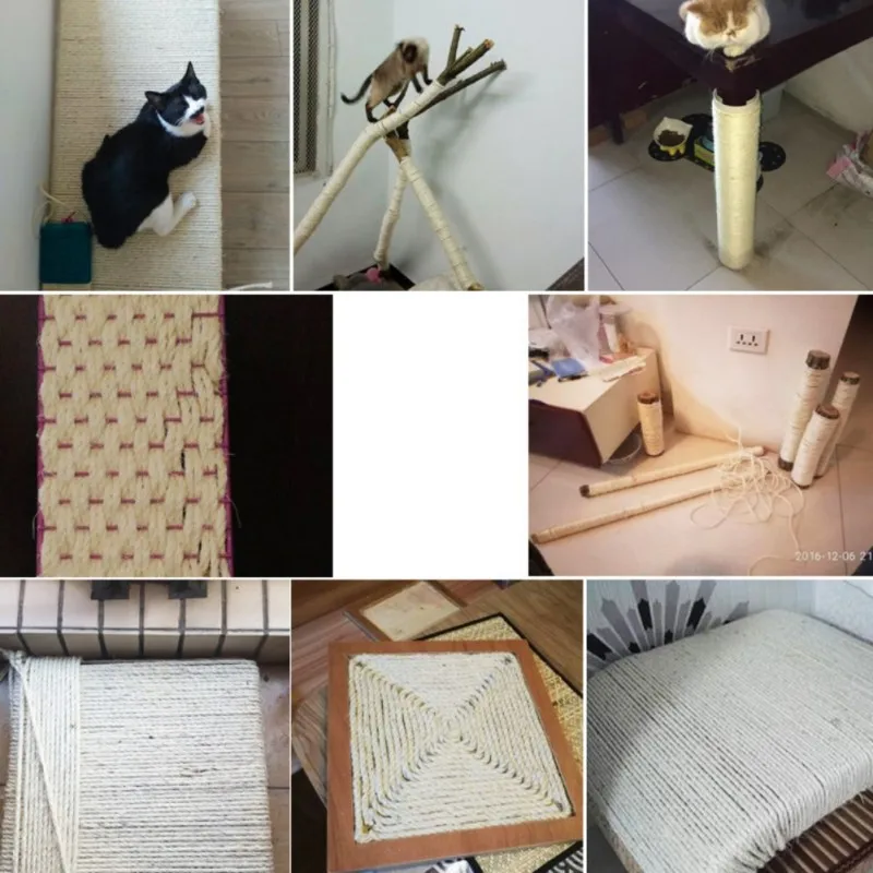 Title 8, 3M/5M Sisal Rope Cat Tree DIY Scratching Post T...