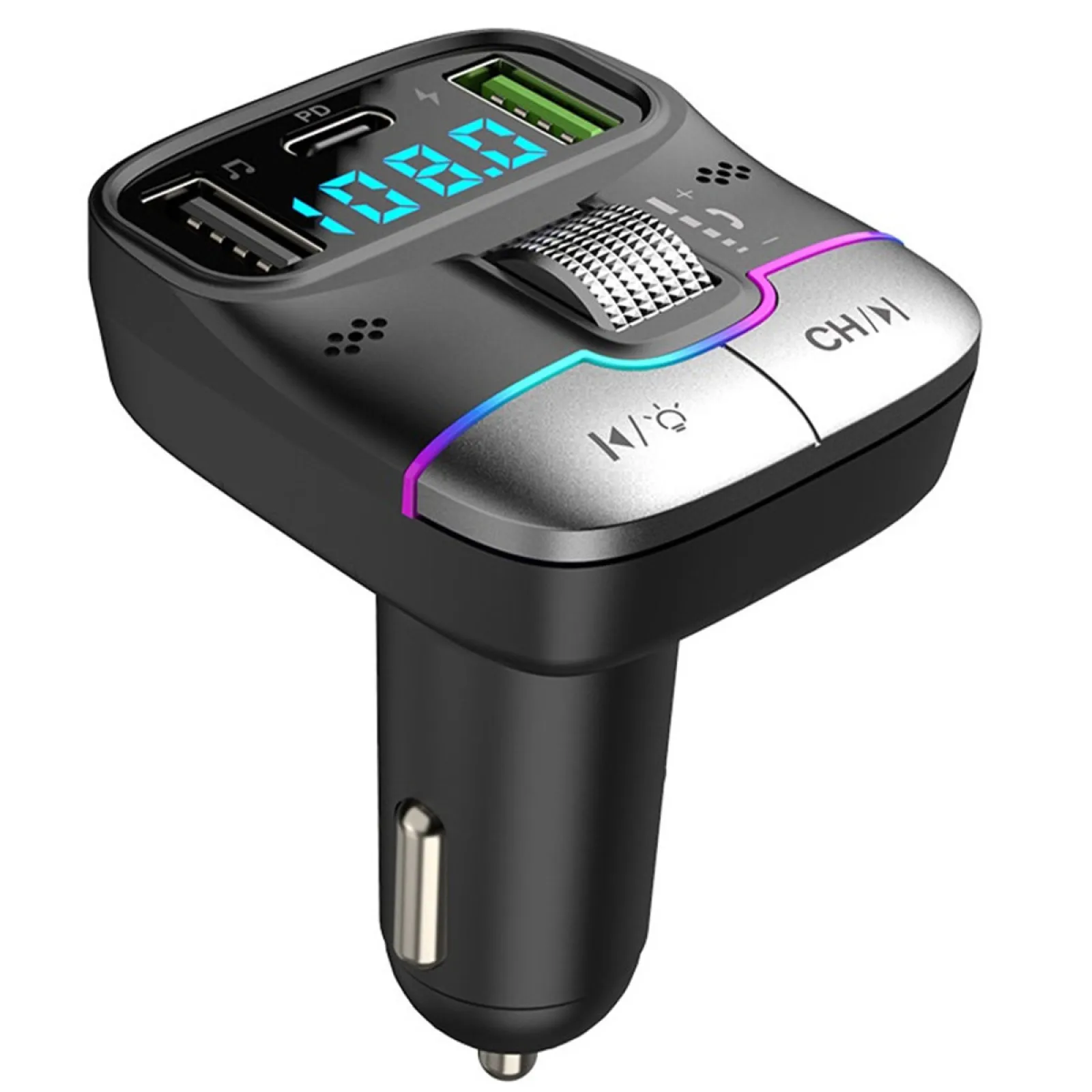 

FM-трансмиттер автомобильный с поддержкой Bluetooth 5,3 и 2 USB-портами