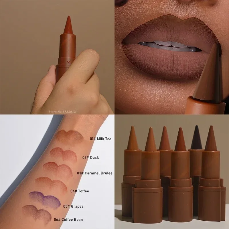 Sharp-end Gradient Lip Liner Pencil Smooth Matte Dusk Brown Red Contouring Lipstick Crayon Pigment Moisturize Lip Balm Cosmetic