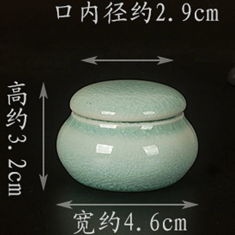 Fragrance Powder Jar Mini Chinese-style Portable Ceramic Jar Lipstick Sealed Storage Beauty Cream Square Sub-packing