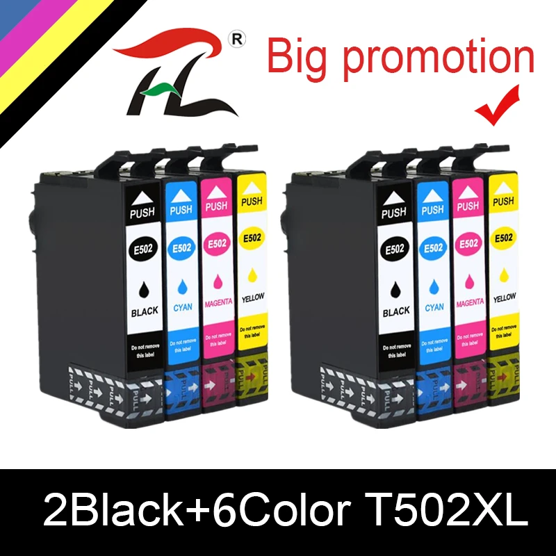 

HTL Compatible Ink Cartridge 502XL T502 T502XL for Epson Expression Home XP-5100 XP-5105 WorkForce WF-2860DWF WF-2865DWF