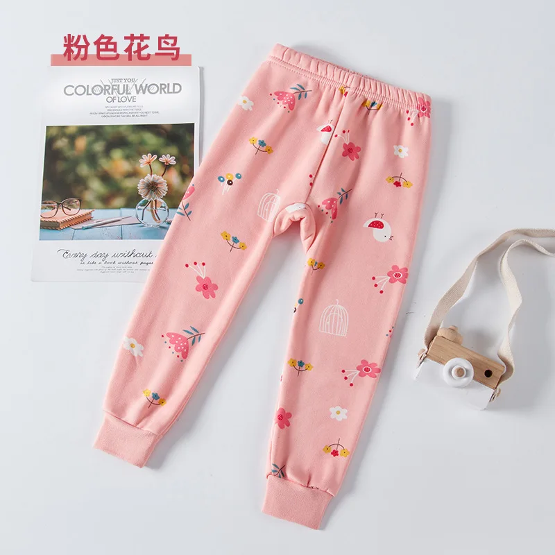 Children Warm Trousers Winter Long Johns Kids Cotton Home Pants Thicken Girls Boys Thermal Underwear Kids Pajamas Pants 1-14Y