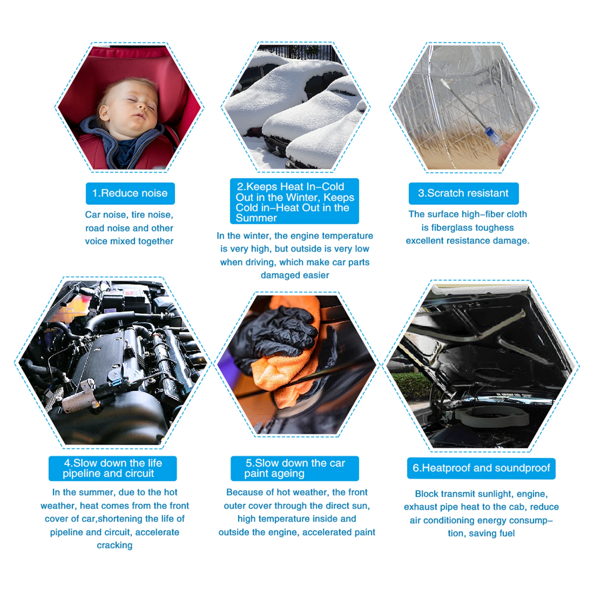 Sound Proof Mat Sound Insulation Mat Sound Deadener Mat Heat Insulation Mat Uxcell 50x30cm Car Sound Insulation Mat 10mm Door Hood Engine Thermal Sound Deadening sheet With Free Gift Installer Tool