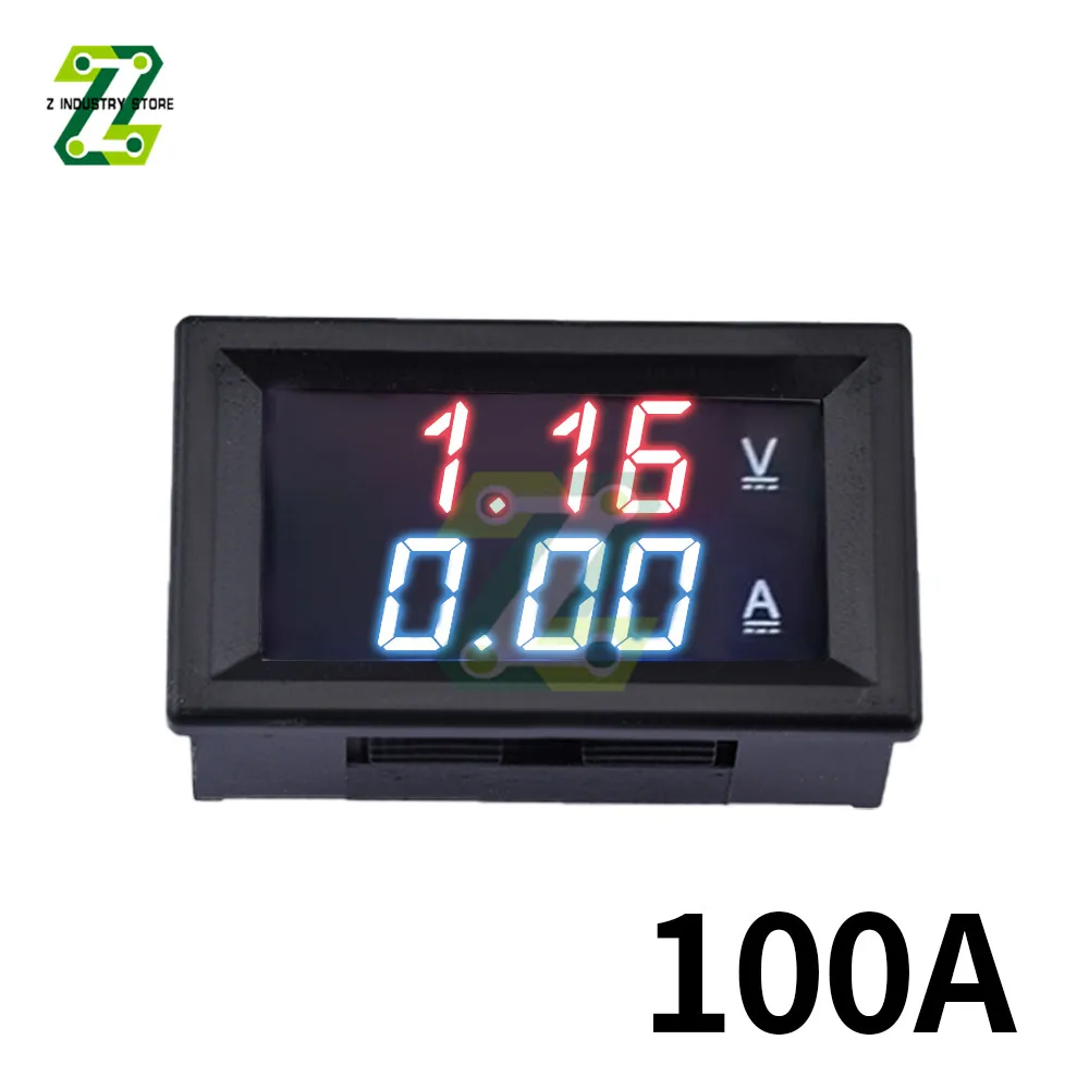 MiniDigitalCarVoltmeterAmmeterDC100V10A50A100ALEDDisplay