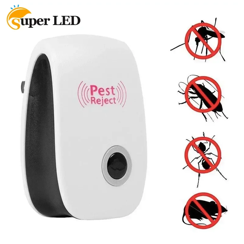 Modern EU US UK Plug Ultrasonic Repeller Reject Electronic Mosquito Killer Light Trap Lamp Repellant Pest Control