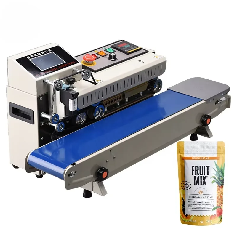 Automatic continuous bag PE film inkjet printing and sealing machine FR-1600 inkjet code sealing machine