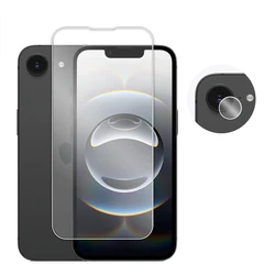 Clear Full Glue Tempered Glass Screen Protector with Lens Film - 6.1 Inch Display - iPhone 16e (1 Glass and 1 Lens)
