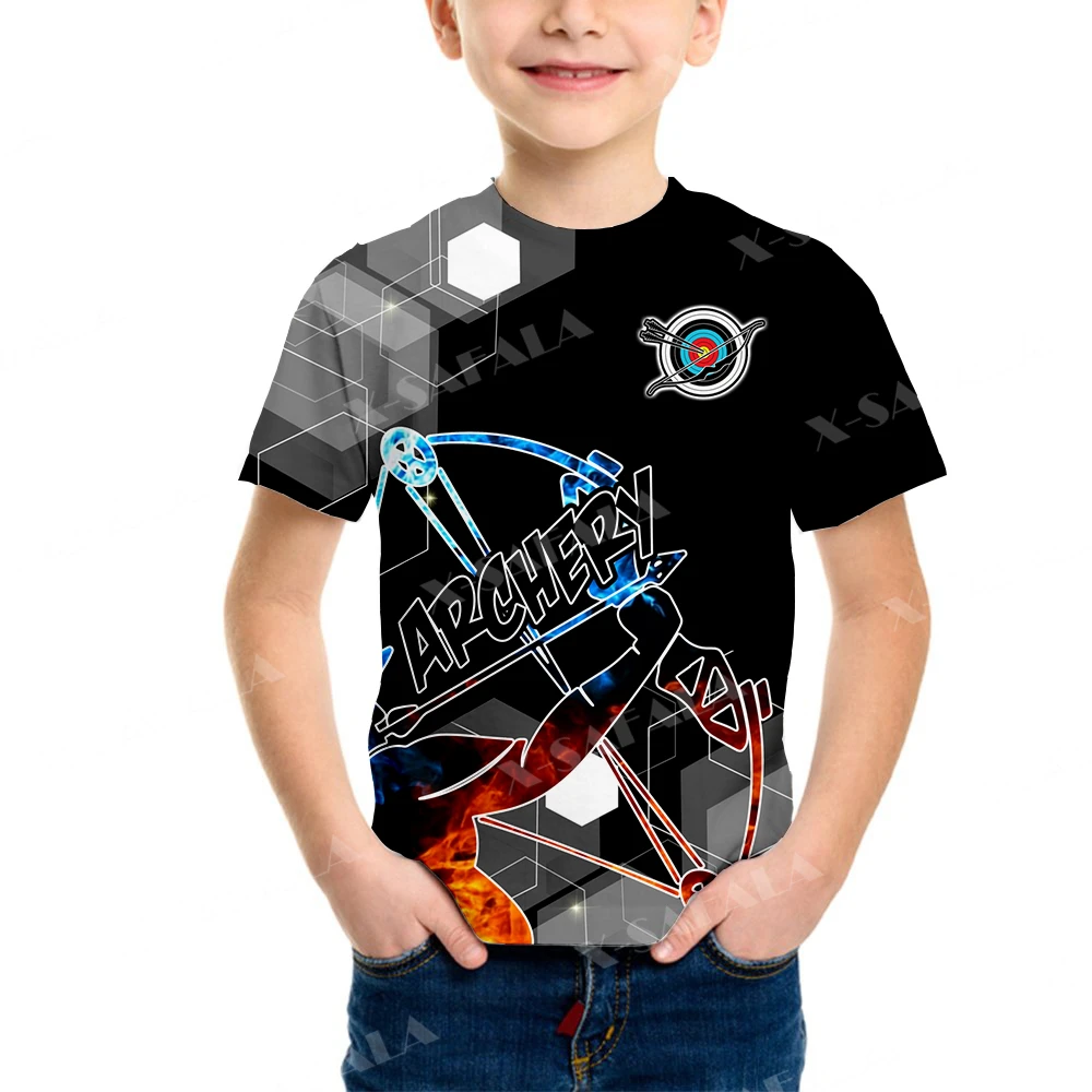 

Archery Team Player Boys T Shirt Short Sleeves Tops Girls Children Clothing Summer T-shirt Tee Toddler Clothes for 2-8 Years-7