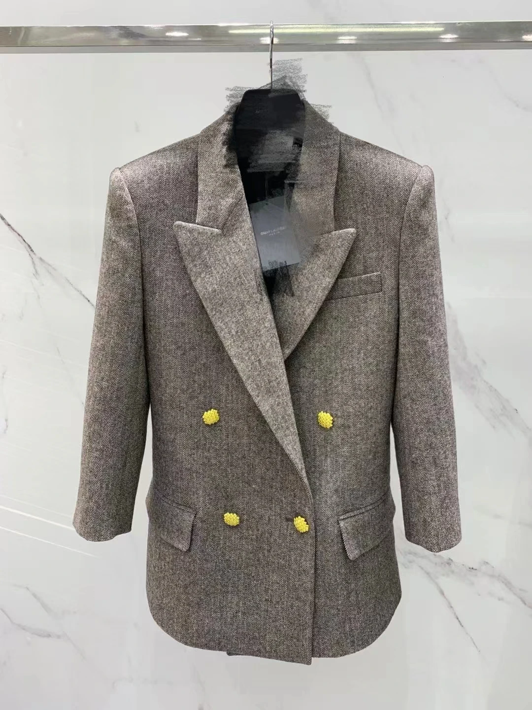 

Modern retro brown suit jacket