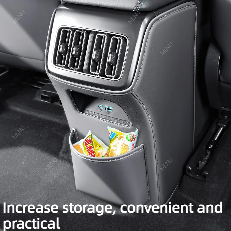 BYD 송 프로/시리온 5 DM-i 2026용 리어 벤트 킥 가드, 풀 커버리지, 친환경 가죽, 스크래치 방지, 소음 감소