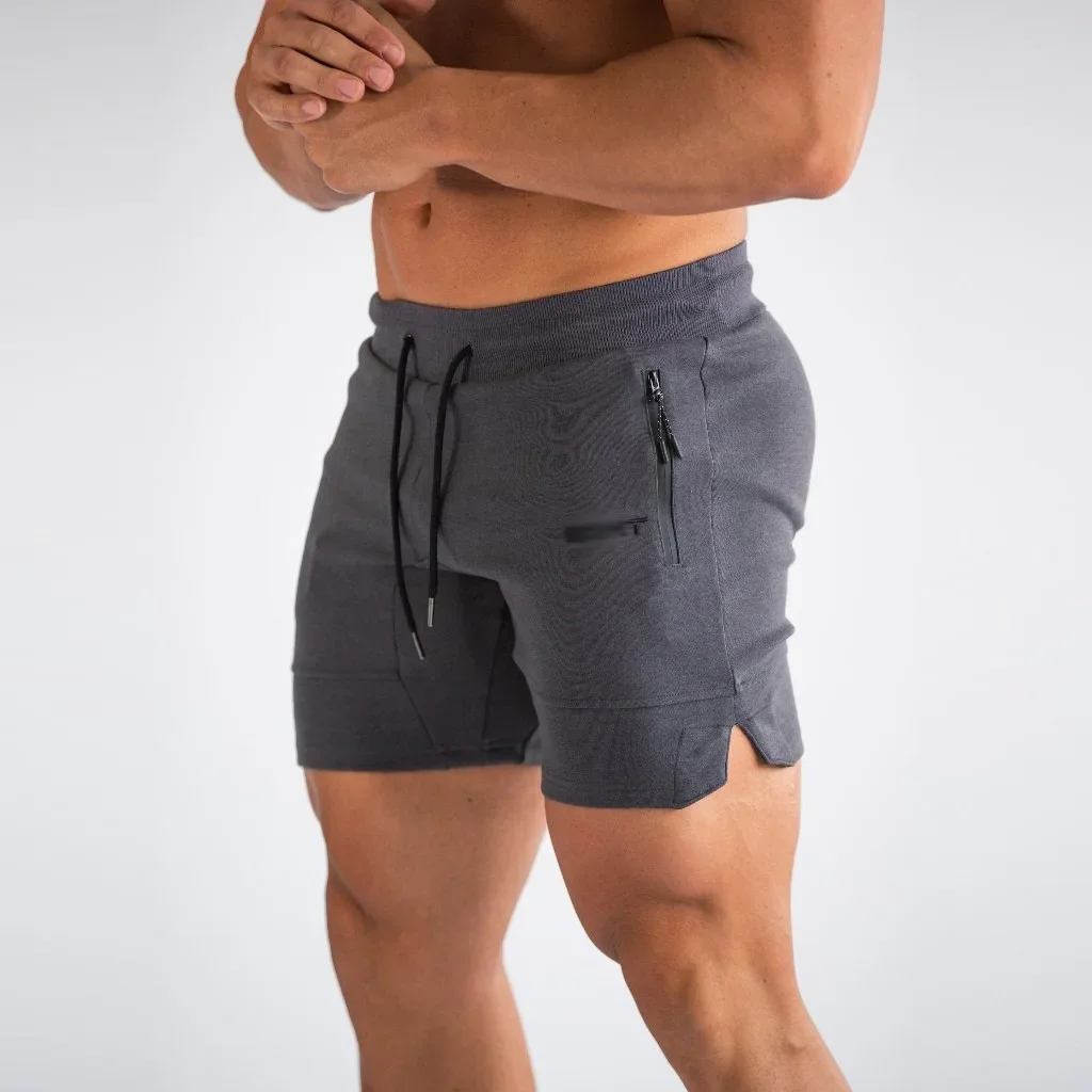 Quick Dry Zipper Mesh Sports Casual Men's Summer Shorts Running Training Five-Quarter Pants Male Comfortable Breathable Lightwei