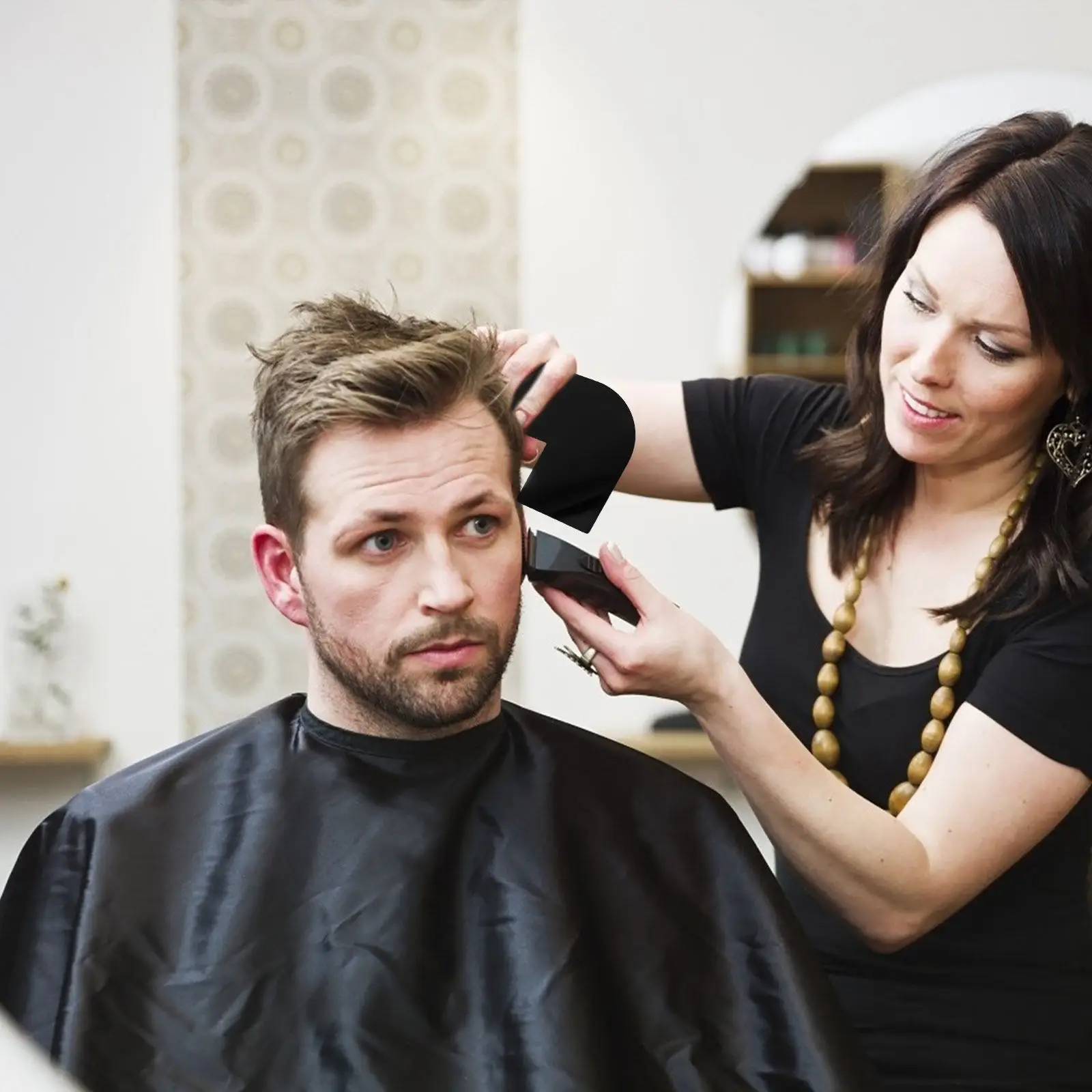 수염 스타일링 템플릿 도구, 바버 강화 카드, 인체공학적 헤어라인 디자인 카드, 다기능 수염 모양 만들기 가이드